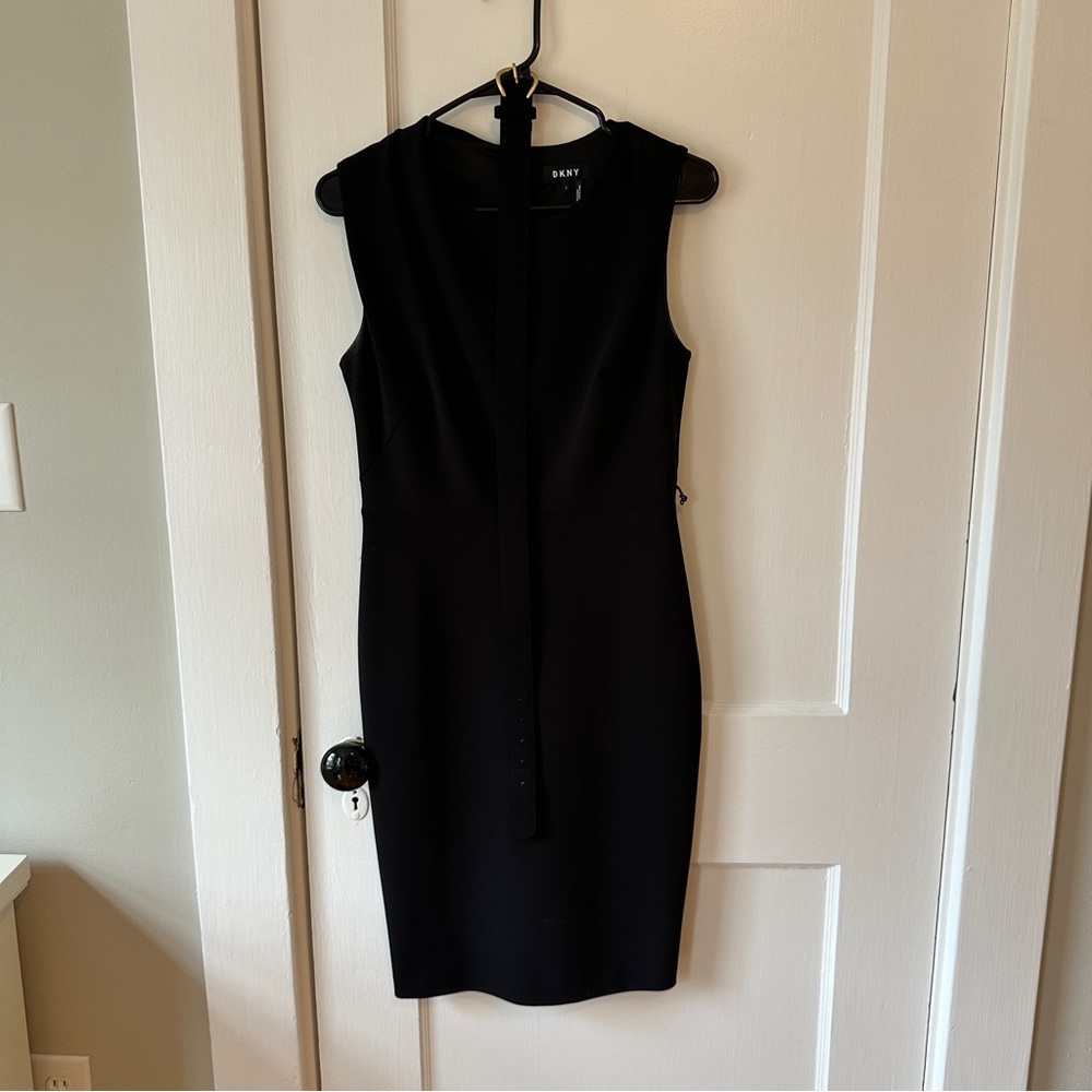 Simple Black DKNY dress with belt size 2